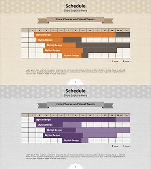 리본 테마 일정 계획 테이블표 – 사업 관리의 효율성