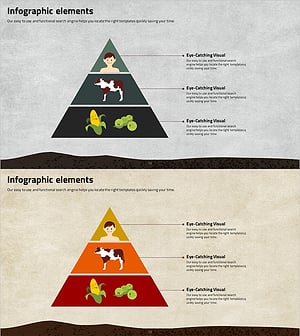 먹이사슬 층상 구조 다이어그램 – 사업 관리 부문