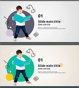 책 읽는 어린이 섹션 슬라이드