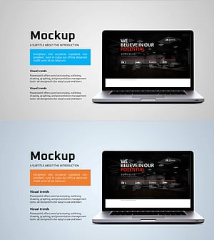 서비스 프로그램 소개 슬라이드 – 파랑과 주황의 조화