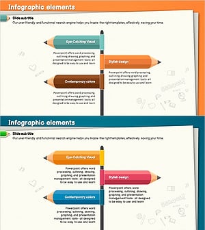 색연필 다방향 인포그래픽 – 교육 효과 극대화