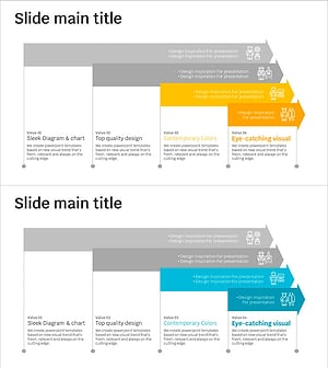 Technical Competency Icons and Arrows Slide