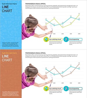 키즈 드로잉 꺾은선 그래프 – 성과 강조