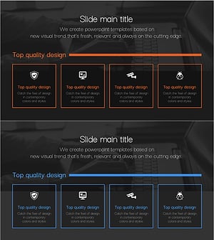 사이버보안 사업 특성을 담은 클러스터 차트 슬라이드