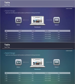 Table Format Presentation Slide – Stylish Design