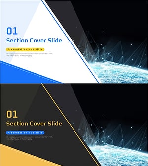 글로벌 네트워크 템플릿 간지 01 – 혁신과 비전으로 가득한 커버 슬라이드