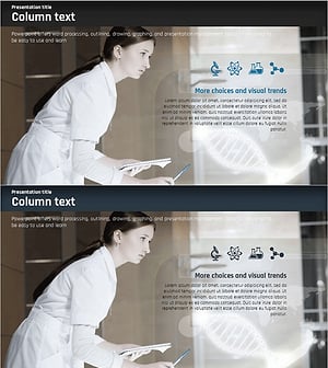 과학 실험 비전 메시지 슬라이드