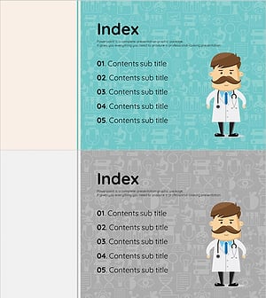 Doctor Illustration Wide Template Contents Slide