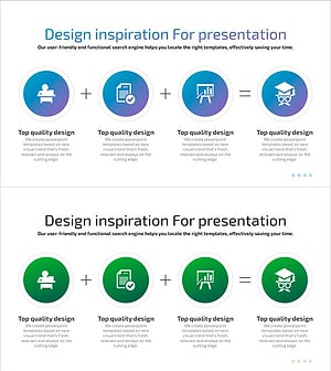 블루 그린 더하기 다이어그램 – 제품/서비스 차별화 전략