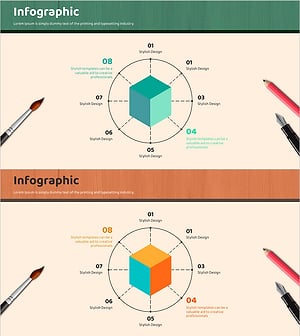 3D Scheme Infographics to Visualize Business Strategy – Empowerment and Efficiency