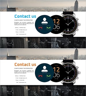 스마트워치 개발팀 연락처 슬라이드 – 전문성과 명확성