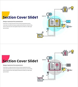 시스템 교육 일러스트 PPT 간지 – 창의적 학습 커버