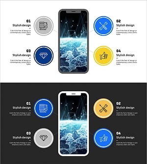 글로벌 네트워크 서비스 구성내용 – 현대적 스타일의 다이어그램