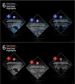AI 네온 마름모 비주얼 템플릿 – 혁신과 미래