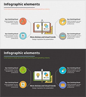 Learning Writing Utensils Infographic Slide – Creative and Visual Design