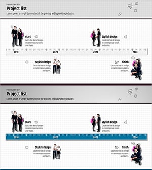 연도와 고등학생 이미지를 활용한 사업 추진 전략 슬라이드