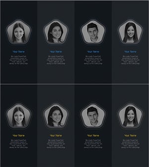 사업가 소개 흑백 이미지 프로필 – 기업 아이덴티티 강조