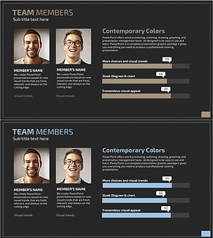 사용자 데이터 분석을 위한 그래프 슬라이드 – 시각적 트렌드와 매력