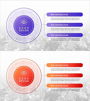 소셜 네트워크 사업 주요 목표를 시각화한 다이어그램 슬라이드