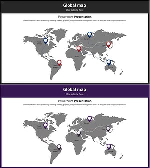 글로벌네트워크 및 타겟 세계지도 – 홍보 및 분석 용도