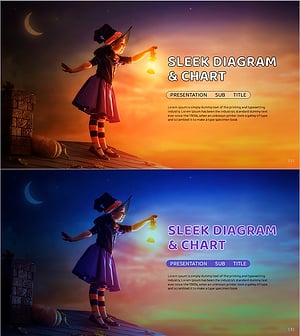 어린 마녀와 텍스트박스 – 극복과 용기를 담은 프레젠테이션