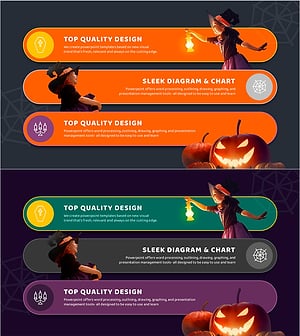 할로윈 라운딩 박스 디자인 슬라이드 – 마케팅 전략에 최적