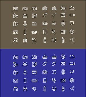 기술 장비 아이콘을 통한 혁신적 시각화 – 디지털 시대를 반영