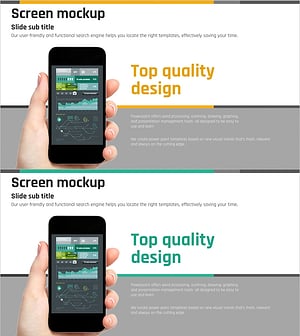 기술 서비스 소개 목업 – 노랑과 청록의 조화