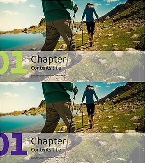 산악 클라이밍 템플릿 – 간지 있는 섹션 슬라이드