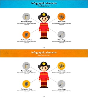 소방관 일러스트 인포그래픽 – 눈에 띄는 시각적 요소