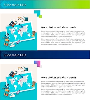 여행지 설정 프레젠테이션 슬라이드 템플릿 – 제품 및 서비스 소개