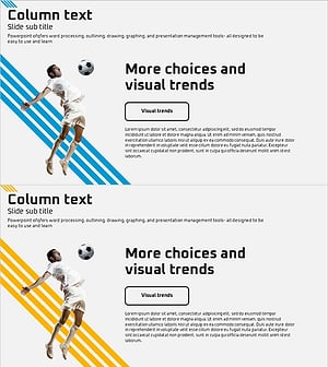 축구와 칼럼 슬라이드 템플릿 – 다양한 선택과 트렌드