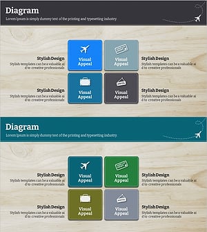 시스템 구성도를 통한 재무 계획 시각화 – 블루 그린 디자인