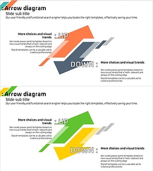 업 다운 텍스트박스로 개념 흐름을 명확히 표현 – 시각적 효과