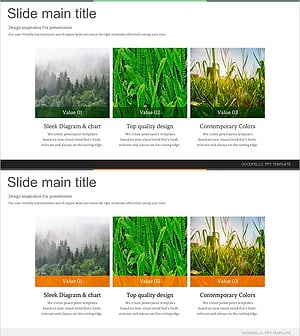 자연환경을 소개하는 다이어그램 슬라이드 – 클러스터로 시각화