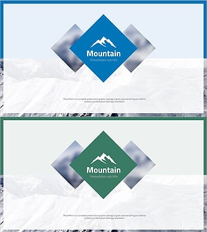 모던한 등산 와이드 프레젠테이션 표지