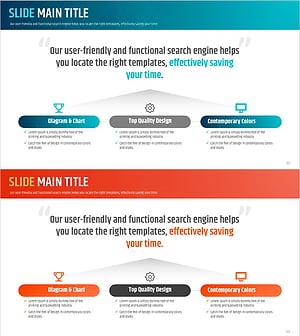 사업 비전 및 전략 메시지 슬라이드 템플릿