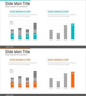 세련된 세로막대 차트 – 시장 동향 분석