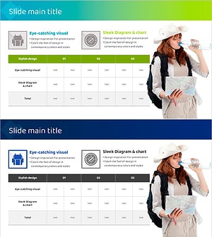 해외 투어 일정을 위한 슬라이드 템플릿 – 운영계획과 성과