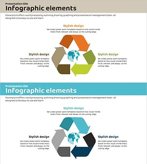 탄소중립 순환 다이어그램 브라운 블루