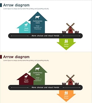 Windmill Arrow Infographic - Visually Appealing Slide