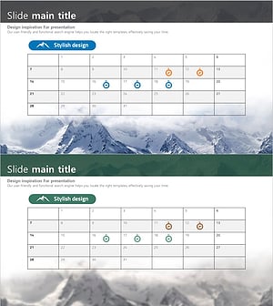 등산 일정을 시각화한 카렌다 슬라이드 – 효율적 운영을 위한 도구