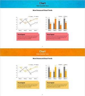Orange Comparative Chart Analysis – Efficient Data Visualization