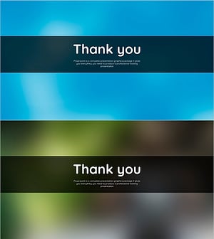 블루그린 블러 배경의 엔딩표지 – 프레젠테이션 성과의 마무리