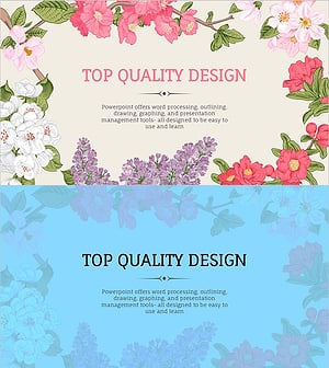 플로럴 디자인으로 만든 고품질 슬라이드