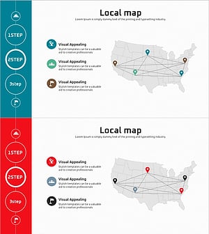 지역 이동 루트를 시각화한 비즈니스 다이어그램