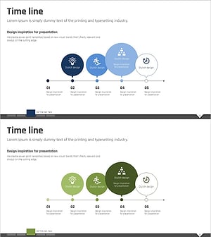 추진계획 다이어그램 블루 그린