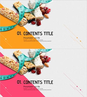 에너지바 섹션 슬라이드 – 건강과 활력을 담다