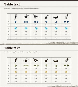 농수산물 아이콘 텍스트 테이블