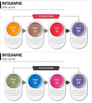 전략 및 단계 다이어그램 – 사업 추진 방향을 제시하는 인포그래픽